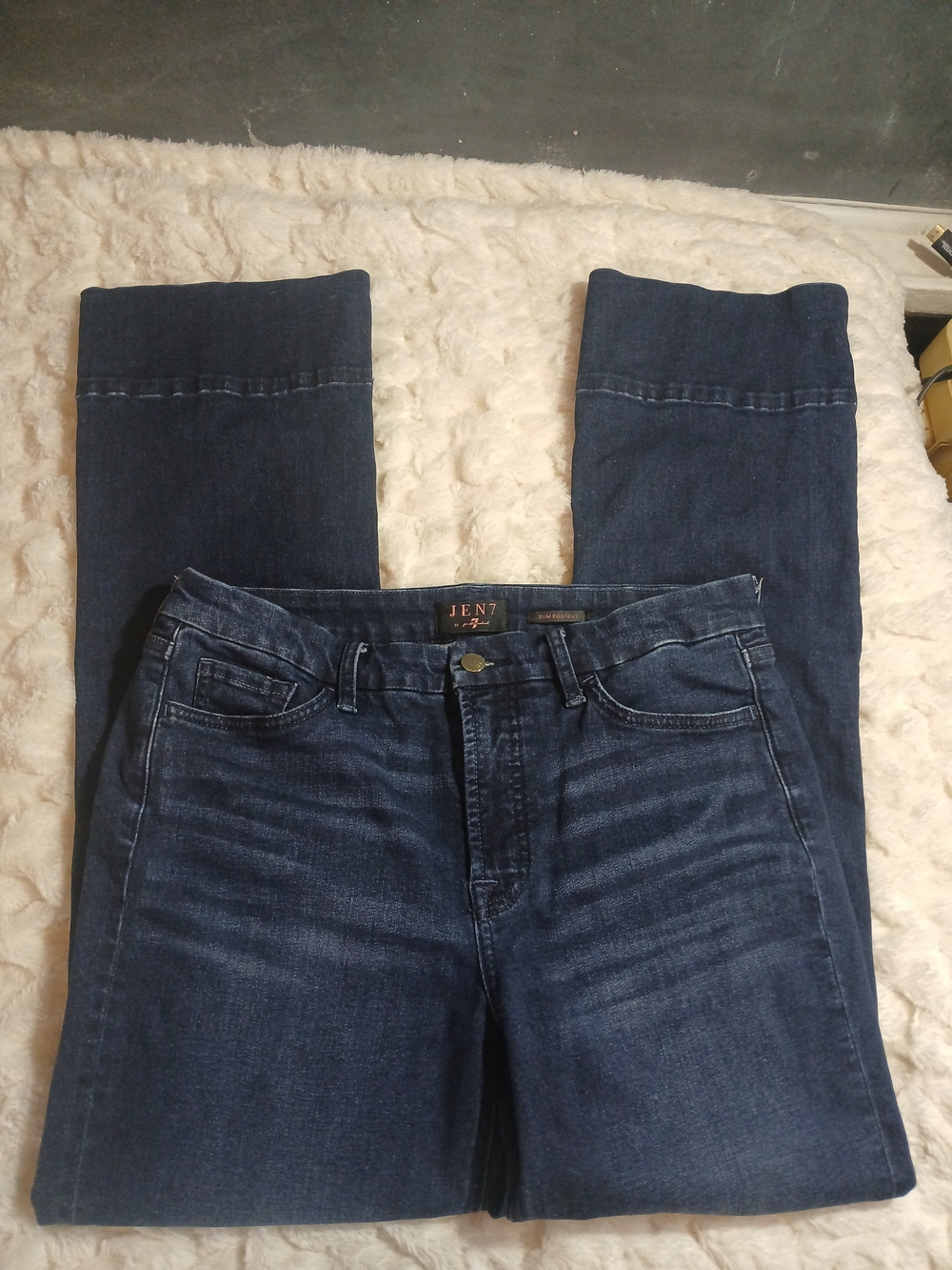 JEN 7 By 7 For All Mankind Slim Bootcut Dark Indigo Womens Size 10